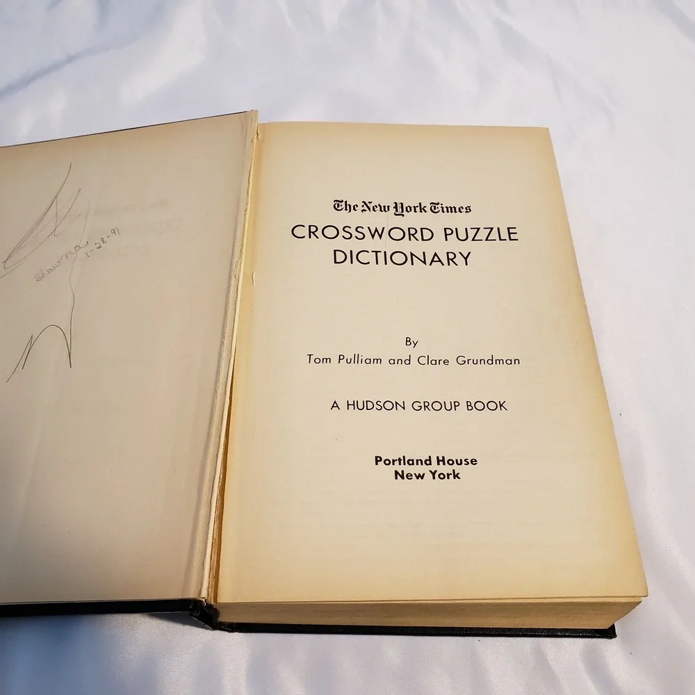 First Edition The New York Times Crossword Puzzle Dictionary 1974 Hardback Book
